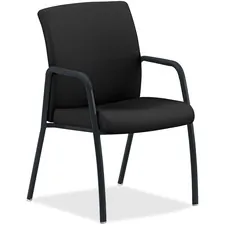 HON COMPANY HON IG107CU10 — HON Ignition 4-Leg Guest Chair - Black Fabric, Wood, Polyester Seat - Black Fabric, Wood, Polyester Back - Steel Frame - Four-legged Base - 1 Each