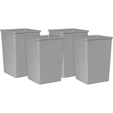 Rubbermaid RCP 3958GYCT — Rubbermaid Commercial Untouchable 35-gallon Container - 35 gal Capacity - Square - Crack Resistant, Durable - Linear Low-Density Polyethylene (LLDPE) - Gray - 4 / Carton