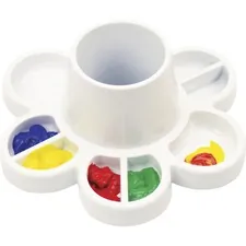 STOREX STX 00480E06C — Storex Paint & Water Tray - Paint, Water, Art Project - 6Height x 8.30Width x 8.30Length - 6 / Carton - White - Plastic