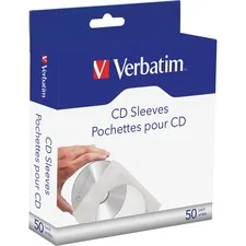 VERBATIM 70126 — CD/DVD PAPER SLEEVES-50PK.