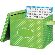 Teacher Created Resources TCR 20820 - Teacher Created Resources Lime Polka Dots Storage Box - 10.5