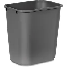 Rubbermaid RCP 295600GYCT — Rubbermaid Commercial Deskside Wastebasket - 7 gal Capacity - Rectangular - Dent Resistant, Rust Resistant, Chip Resistant, Durable, Easy to Clean - 15 Height x 10.3 Width x 14.3 Depth - Plastic - Gray - 12 / Carton