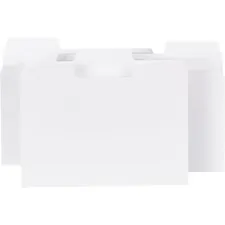 SMEAD MANUFACTURING CO. SMD 11980 — Smead SuperTab 1/3 Tab Cut Letter Recycled Top Tab File Folder - 8 1/2 x 11 - 3/4 Expansion - Assorted Position Tab Position - Stock - White - 100 / Box