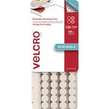 VELCRO USA VEK 30173 — VELCRO® Removable Mounting Tape - 0.63 Dia - 195 / Pack - White