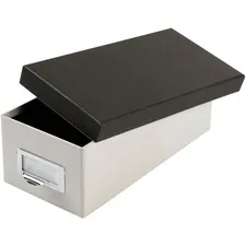 TOPS BUSINESS FORMS OXF 406350 — Oxford 3x5 Index Card Storage Box - External Dimensions: 11.5 Length x 5.5 Width x 3.9 Height - Media Size Supported: 3 x 5 - 1000 x Index Card (3 x 5) - Black, Marble White - For Index Card, Notes, Recipe, Photo, Small Parts - Recycled - 1 Each