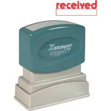 SHACHIHATA INC. U.S.A. XST 1223 — Xstamper RECEIVED Window Title Stamp - Message Stamp - RECEIVED - 0.50 Impression Width x 1.63 Impression Length - 100000 Impression(s) - Red - Recycled - 1 Each