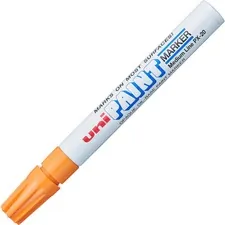 UNIBALL UBC 63607 — uni-ball Uni-Paint PX-20 Oil-Based Medium Point Marker - Medium Marker Point - Orange Oil Based Ink - White Barrel - 1 Each