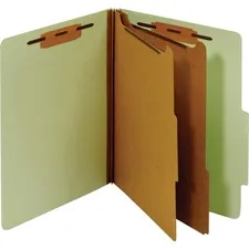 TOPS BUSINESS FORMS PFX PU61GRE — Pendaflex Letter Recycled Classification Folder - 8 1/2 x 11 - 1 Fastener Capacity for Folder - 2 Divider(s) - Pressboard - Green - 60% Recycled - 1 Each