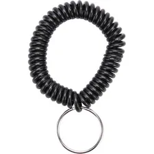 Sparco SPR 02882 — Sparco Split Ring Wrist Coil Key Holders - 2.1 x 2.1 x 2.4 - 6 / Pack - Black