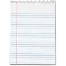 TOPS BUSINESS FORMS TOP 63633 — TOPS Docket Wirebound Legal Writing Pads - Letter - 70 Sheets - Wire Bound - 0.34 Ruled - 16 lb Basis Weight - 8 1/2 x 11 - 11 x 8.5 - White Paper - Perforated, Hard Cover, Stiff-back, Spiral Lock - 3 / Pack