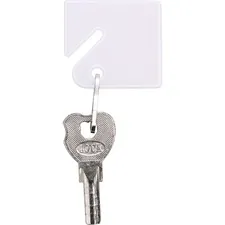 Sparco SPR 02887 — Sparco Square Key Tags - 4.75 Length x 1.40 Width - Square - Hook Fastener - 20 / Pack - Plastic - White