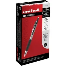 UNIBALL UBC 70126 — uni-ball 207 Mechanical Pencils - HB, #2 Lead - 0.7 mm Lead Diameter - Black Lead - Black Barrel - 12 / Dozen