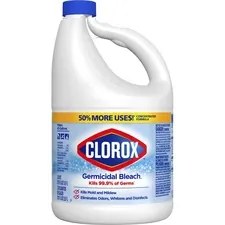 CLOROX CLO 32429CT — Clorox Germicidal Bleach - Concentrate Liquid - 121 fl oz (3.8 quart) - 3 / Carton - White