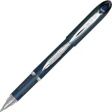 UNIBALL UBC 40173 — uni-ball Jetstream Ballpoint Pen - Fine Pen Point - 0.7 mm Pen Point Size - Black Pigment-based Ink - Blue Stainless Steel Barrel - 12 / Dozen