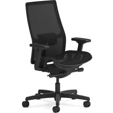 HON COMPANY HON I2MSKY2IMTN — HON Ignition 2.0 Mid-back Mesh Seat Task Chair - Black Mesh Seat - Fog Mesh Back - Mid Back - Black - Armrest - 1 Each