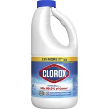 CLOROX CLO 32260CT — Clorox Disinfecting Bleach - Regular - Concentrate Liquid - 42 fl oz (1.3 quart) - 6 / Carton - White