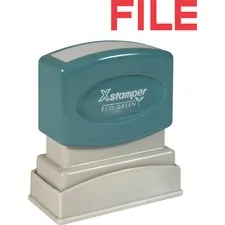 SHACHIHATA INC. U.S.A. XST 1051 — Xstamper FILE Title Stamp - Message Stamp - FILE - 0.50 Impression Width x 1.63 Impression Length - 100000 Impression(s) - Red - Recycled - 1 Each