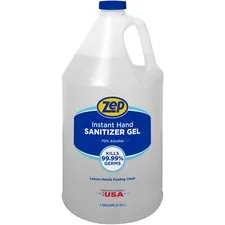 ZEP INC. ZPE 355824 — Zep Hand Sanitizer Gel - Clean Scent - 1 gal (3.8 L) - Kill Germs - Hand - Clear - Residue-free - 1 Each