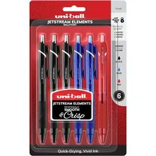 UNIBALL UBC 70149 — uni-ball Jetstream Elements RT Ballpoint Pens - Medium Pen Point - 1 mm Pen Point Size - Multi - 6 / Pack