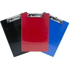 SAUNDERS MFG. CO., INC. SAU 22601 — Saunders Recycled Plastic Clipboard - 0.50 Clip Capacity - 8 1/2 x 11 - Low Profile - Plastic - Multi - 3 / Pack