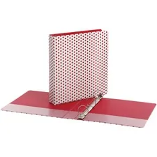 TOPS BUSINESS FORMS OXF 42654 — Oxford 1-1/2 Back-mounted Round Ring Binder - 1 1/2 Binder Capacity - 350 Sheet Capacity - Round Ring Fastener(s) - 2 Internal Pocket(s) - Red - 1 Each