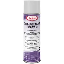 The Claire Manufacturing Company CGC C1003 — Claire Multipurpose Disinfectant Spray - Spray - 17 fl oz (0.5 quart) - Lavender Scent - 12 / Carton - Purple