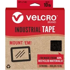 VELCRO USA VEK 30190 — VELCRO® Eco Collection Adhesive Backed Tape - 8 ft Length x 1.88 Width - 1 / Each - Black