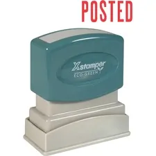 SHACHIHATA INC. U.S.A. XST 1047 — Xstamper POSTEDTitle Stamp - Message Stamp - POSTED - 0.50 Impression Width x 1.63 Impression Length - 100000 Impression(s) - Red - Recycled - 1 Each
