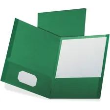 TOPS BUSINESS FORMS OXF 53434 — Oxford Letter Recycled Pocket Folder - 8 1/2 x 11 - 100 Sheet Capacity - 2 Pocket(s) - Dark Green - 35% Recycled - 25 / Box