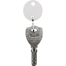 Sparco SPR 02886 — Sparco Oval Key Tags - 0.75 Length x 1.10 Width - Oval - Hook Fastener - 20 / Pack - Plastic - White