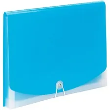 SMEAD MANUFACTURING CO. SMD 70873 — Smead Letter Expanding File - 8 1/2 x 11 - 7 Pocket(s) - 6 Divider(s) - Polypropylene - Multi-colored, Teal, Clear - 1 Each