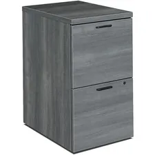 HON COMPANY HON 105104LS1 — HON 10500 Series Mobile Pedestal - 15.8 x 22.828 , 2 Caster - 2 x File Drawer(s) - Flat Edge - Material: Thermofused Laminate (TFL), Wood - Finish: Sterling Ash Laminate
