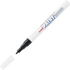UNIBALL UBC 63701 — uni-ball Uni-Paint PX-21 Oil-Based Fine Point Marker - Fine Marker Point - Retractable - Black - Rubber Barrel - 1 Each