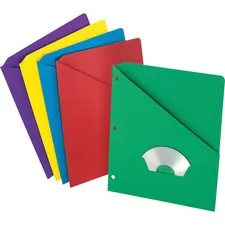 TOPS BUSINESS FORMS PFX 32940 — Pendaflex Slash Pocket 3-hole Project Folders - For Letter 8 1/2 x 11 Sheet - Multi - 25 / Pack