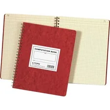 TOPS BUSINESS FORMS TOP 35061 — TOPS Engineer's Research & Computation Book - 76 Sheets - Wire Bound - 9 1/2 x 11 3/4 - Buff Paper - Numbered, Heavyweight - 1 Each