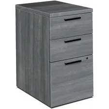 HON COMPANY HON 105102LS1 — HON 10500 Series Mobile Pedestal - 15.8 x 22.828 , 2 Caster - 2 x Box Drawer(s), File Drawer(s) - Flat Edge - Material: Thermofused Laminate (TFL), Wood - Finish: Sterling Ash Laminate