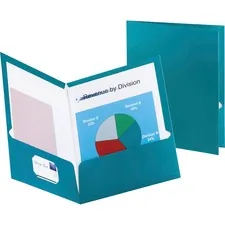 TOPS BUSINESS FORMS OXF 5049561 — Oxford Letter Pocket Folder - 8 1/2 x 11 - 150 Sheet Capacity - 2 Internal Pocket(s) - Teal - 25 / Box