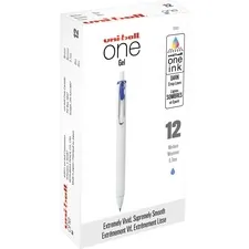 UNIBALL UBC 70363 — uni-ball UB One Gel Pens - 0.7 mm Pen Point Size - Blue Gel-based Ink - 12 / Dozen
