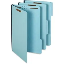 TOPS BUSINESS FORMS PFX 616F213BLU — Pendaflex 1/3 Tab Cut Legal Recycled Classification Folder - 8 1/2 x 14 - 1 Expansion - 2 Fastener(s) - 2 Fastener Capacity for Folder - Top Tab Location - Assorted Position Tab Position - Pressboard - Blue - 60% Recycled - 25 / Box
