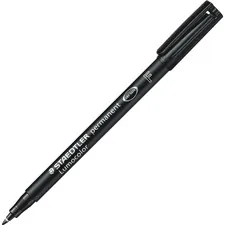 STAEDTLER MARS GMBH STD 3189 — Lumocolor Quick-drying Fine Point Permanent Markers - Fine Marker Point - 0.6 mm Marker Point Size - Black - Black Polypropylene Barrel - 10 / Box