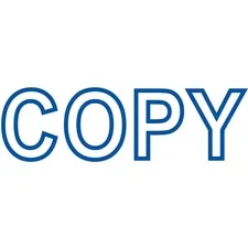 SHACHIHATA INC. U.S.A. XST 1006 — Xstamper COPY Title Stamp - Message Stamp - COPY - 0.50 Impression Width x 1.63 Impression Length - 100000 Impression(s) - Blue - Recycled - 1 Each