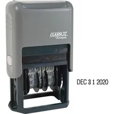 SHACHIHATA INC. U.S.A. XST 40160 — Xstamper Economy Self-Inking 4-Year Dater - Date Stamp - Black - Plastic - 1 Each