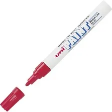 UNIBALL UBC 63602 — uni-ball Uni-Paint PX-20 Oil-Based Medium Point Marker - Medium Marker Point - Red Oil Based Ink - White Barrel - 1 Each