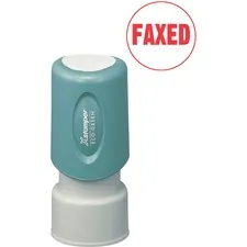 SHACHIHATA INC. U.S.A. XST 11409 — Xstamper Pre-Inked FAXED Stamp - Message Stamp - FAXED - 0.63 Impression Diameter - Red - Plastic Cap - Recycled - 1 Each