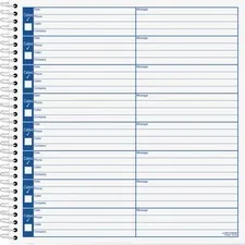 TOPS BUSINESS FORMS ABF S8714 — Adams Voice Mail Log Book - 60 Sheet(s) - Spiral Bound - 7.50 x 8.50 Sheet Size - 2 / Pack