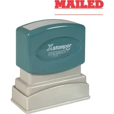 SHACHIHATA INC. U.S.A. XST 1218 — Xstamper MAILED Title Stamp - Message Stamp - MAILED - 0.50 Impression Width x 1.63 Impression Length - 100000 Impression(s) - Red - Recycled - 1 Each