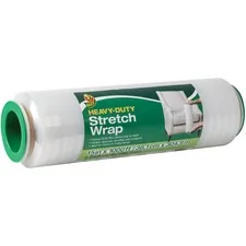Shurtech DUC 285709 — Duck Heavy-duty Stretch Wrap - 15 Width x 1000 ft Length - Heavy Duty, Handle, Self-stick, Residue-free, Non-adhesive - Plastic - Clear