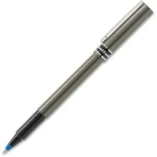UNIBALL UBC 60027 — uni-ball Deluxe Rollerball Pens - Micro Pen Point - 0.5 mm Pen Point Size - Blue - Gray Barrel - 12 / Dozen