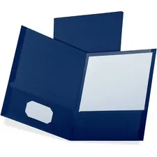 TOPS BUSINESS FORMS OXF 53443 — Oxford Letter Recycled Pocket Folder - 8 1/2 x 11 - 100 Sheet Capacity - 2 Pocket(s) - Blue - 35% Recycled - 25 / Box