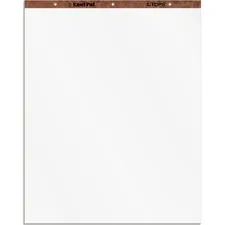 TOPS BUSINESS FORMS TOP 7903 — TOPS Plain Paper Easel Pads - 50 Sheets - Plain - 16 lb Basis Weight - 27 x 34 - White Paper - Perforated, Bond Paper, Leatherette Head Strip - 2 / Carton